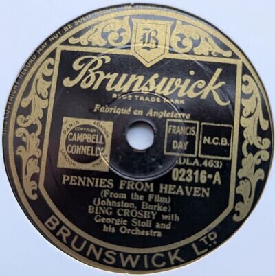 78rpm : Bing Crosby – Pennies From Heaven 1936 videoClip