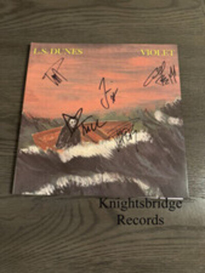 L S DUNES VIOLET OPAQUE SEA BLUE VINYL LP SIGNED PROOF AUTOGRAPHED SLEEVE