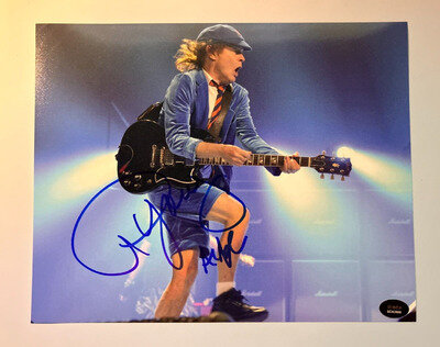 Angus Young AC/DC Signed 8x10" Authentic Original Autograph with COA Certificate