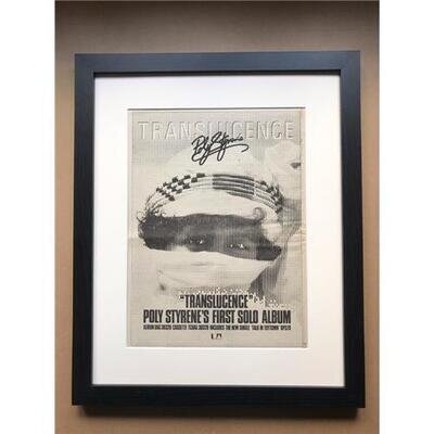 POLY STYRENE TRANSLUCENCE (FRAMED) POSTER SIZED original music press advert from