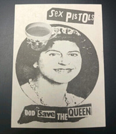 Original Sex Pistols God Save The Queen Tea Cup Flyer Handbill 1977