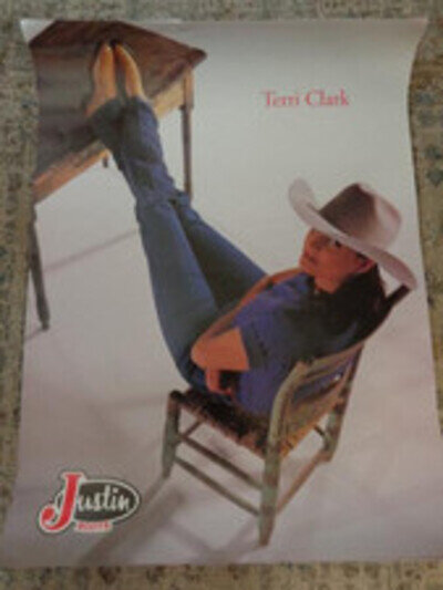 Terri Clark *Two Super Cool Vintage 18" x 24" Justin Boots Posters!
