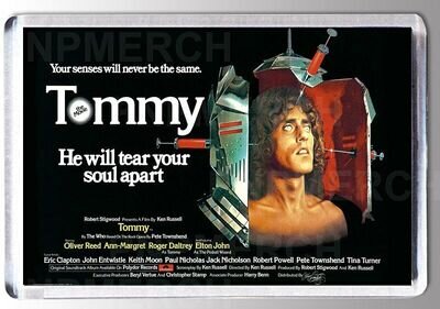 TOMMY British 'Quad' film poster LARGE FRIDGE MAGNET - CLASSIC!