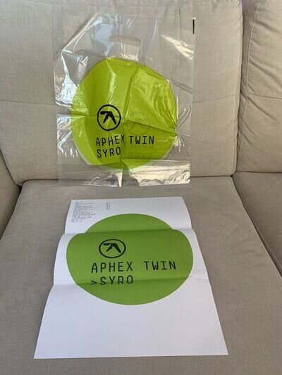 APHEX TWIN SYRO PLASTIC BAG AND POSTER *OFFERS*