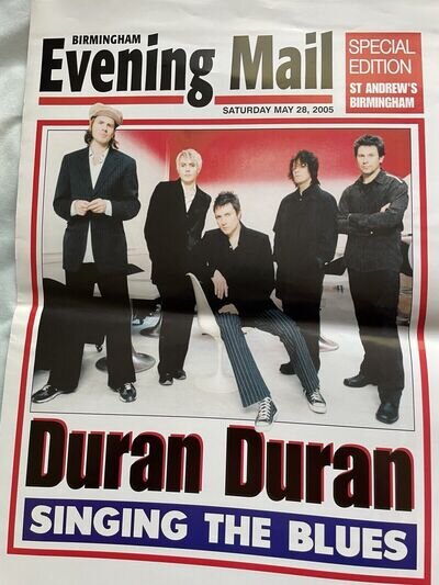 Duran Duran Birmingham St Andrews Special Edition Leaflet 2005 12” x 16” RARE