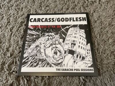 Carcass/Godflesh “Grind Madness…” Original 2021 U.K. CLEAR vinyl Lp 1100 SEALED