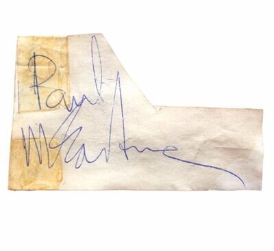 The Beatles autograph of Paul McCartney 1963 QO BECKETT