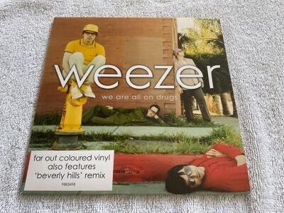 WEEZER WE ARE ALL ON DRUGS LIMITED PINK 7” VINYL SINGLE NEW