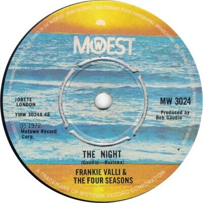 Frankie Valli & The Four Seasons – The Night - Mowest MW 3024 -1975 UK 7" N Soul