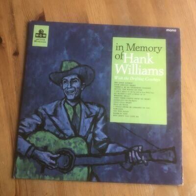 Hank Williams In Memory Of Hank Superb Original MONO LP 1966 MGMC 8020 Excellent