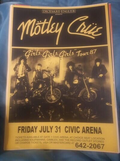 Motley Crue Girl Girls Girls A4 Repro Print