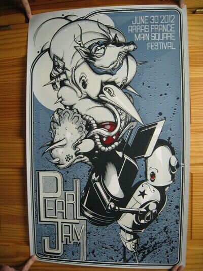 Pearl Jam Poster Arras, France 5/30/12 SilkScreen