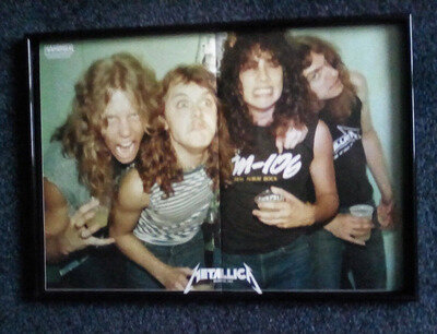 METALLICA MAGAZINE POSTER 16 X 12 INS framed READY TO HANG