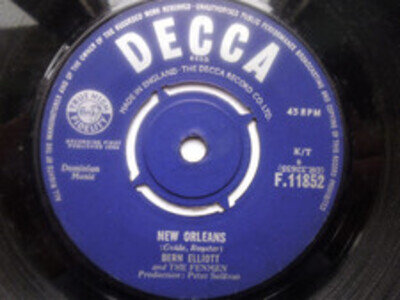 Bern Elliott & The Fenmen New Orleans 7" Decca F11852 EX 1964 New Orleans/Every
