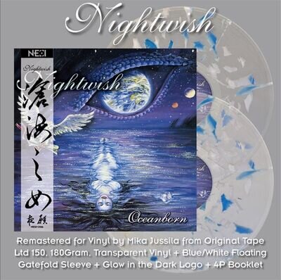 Nightwish Oceanborn Clear/Blue/White COLOR Vinyl (Ltd 150) IMPORT NEW Double LP
