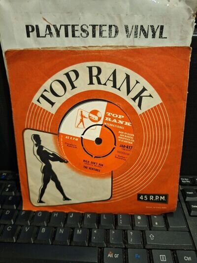 THE VENTURES WALK DONT RUN / HOME VG TOP RANK ROCK N ROLL VINYL 45