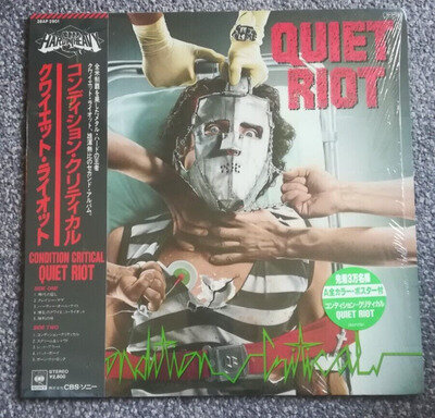 Quiet Riot – Condition Critical Japan LP still in shrink 28AP2901 Obi2 Inserts