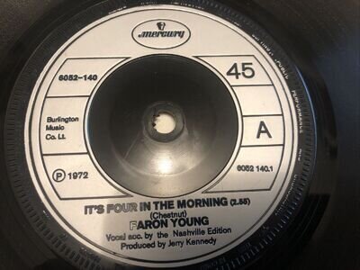 Faron Young - It's Four In The Morning 7" Vinyl Single Record