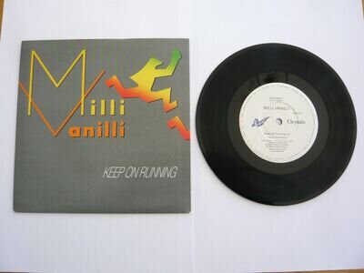 7" Vinyl Single Milli Vanilli Keep On Running 1990
