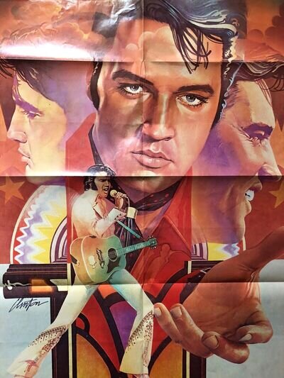 Elvis Presley 1978 Poster 23 x 33 inches Clinton Illustrated The Sun