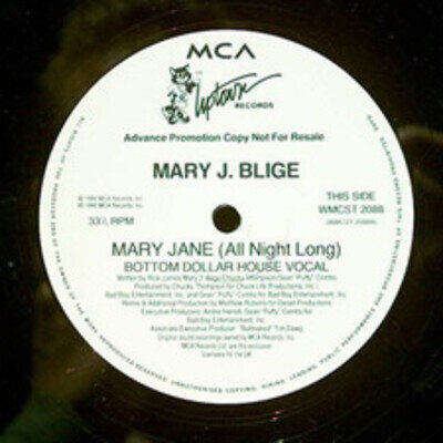 Mary J. Blige - Mary Jane All Night Long - Used Vinyl Recor - Promo - C7435z