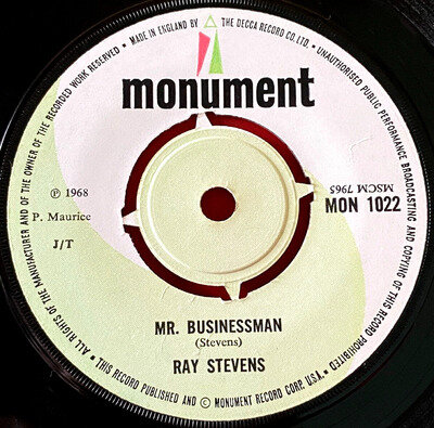 Ray Stevens Mr Businessman 7" UK ORIG 1968 Monument b/w Face The Music VINYL