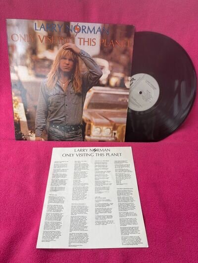 RELIGION record ROCK vinyl LARRY NORMAN only visiting this planet INSERT god