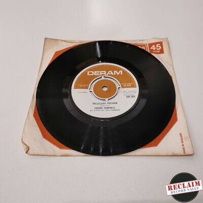 junior campbell hallelujah freedom 7" vinyl record very good condition