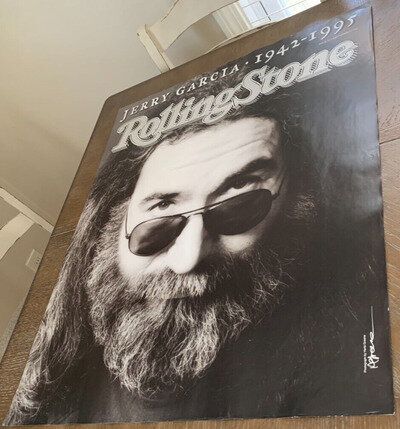 Very Rare 1996 Herbi Greene Signed Jerry Garcia Rolling Stone Cover Poster Print