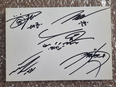 Shinee 2014 SBS Ingigayo Broascast Q Card Autographed