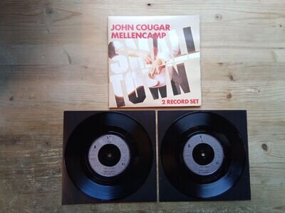 John Cougar Mellencamp Small Town Excellent 2 x 7" Single Vinyl Record JCMDP5