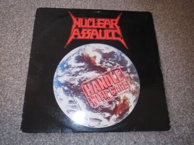 NUCLEAR ASSAULT -HANDLE WITH CARE- AWESOME RARE FIRST PRESS LP VINYL EXODUS