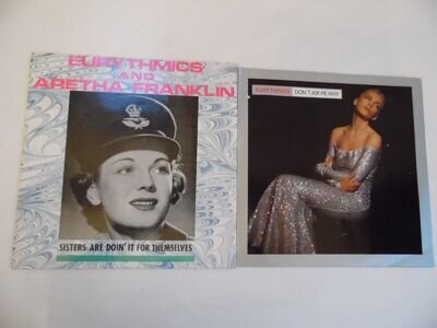 2 No. EURYTHMICS .12" VINYL EP RECORDS. DON'T ASK ME WHY/SISTERS ARE DOIN' IT .