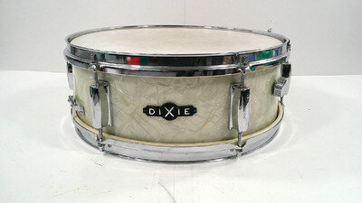 Vintage Dixie Snare Drum White Pearl 14" x 5.5" 1970's