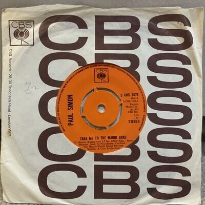 PAUL SIMON - TAKE ME TO DO THE MARDI GRAS - 7" VINYL