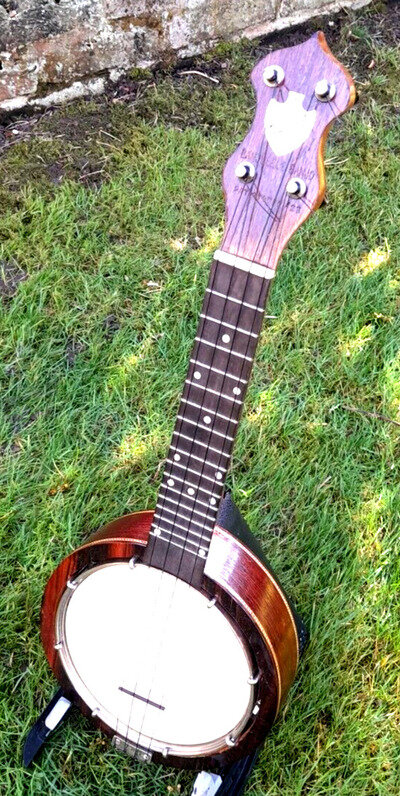 Good Condition 1923 Keech British made Ukulele banjo with case