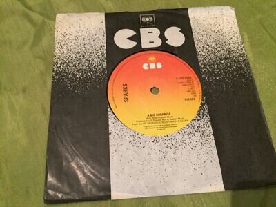 SPARKS A Big Surprise/Forever Young CBS RECORDS 1977 VG