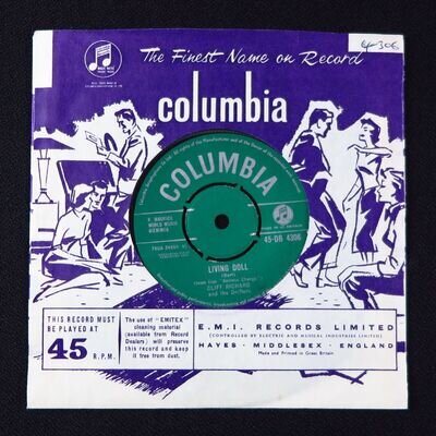 Cliff Richard And The Shadows Living Doll (MINT ARCHIVE UNPLAYED) 7"