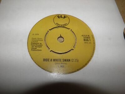 T.REX- RIDE A WHITE SWAN VINYL 7" 45RPM p