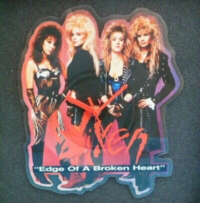 VIXEN (Rock Band) WALL CLOCK Shaped Picture Disc Original Vinyl Record Disc SD34