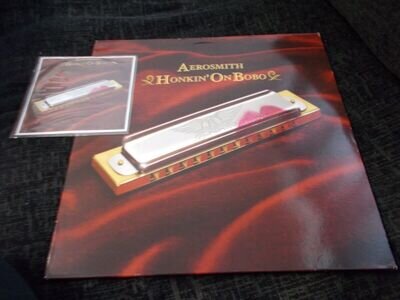 AEROSMITH - HONKIN' ON BOBO - RARE NEAR-MINT LP + CD