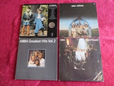 ABBA ~ 4 x VINYL LP ALBUMS - JOB LOT - SEE LIST