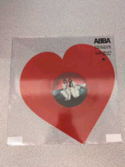 ABBA Lay All Your Love On Me HEART SHAPED VALENTINES 12" RED Vinyl New