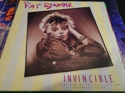 Pat Benatar 12 Inch Single Invincible In Very Good Condition