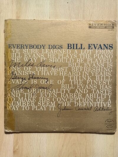 Bill Evans Trio – Everybody Digs Bill Evans - 1960 UK OG Mono - SLEEVE ONLY