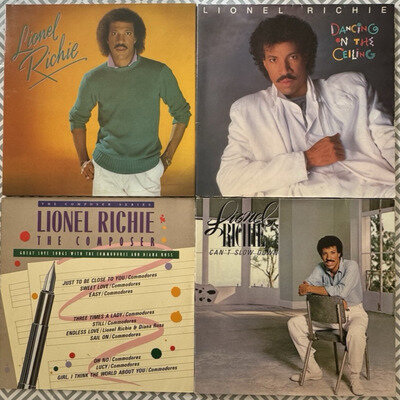 4 x Lionel Richie Vinyl LP: Dancing On The Ceiling, Self Titled, Can't Slow Down