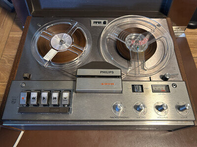 Vintage Philips 4308 Reel to Reel Tape Recorder/Player 1970s-Working with Issues