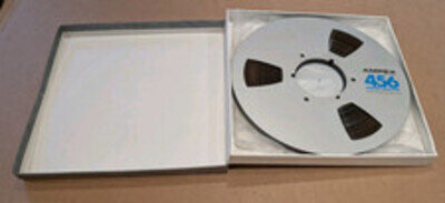 1/2" Ampex 456 10.5"-1/2" Metal Spool With 1/2" Analogue Tape For Reel To Reel
