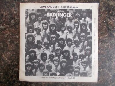EX UK APPLE (PS) 45 - BADFINGER - "COME AND GET IT" / "ROCK OF ALL AGES"