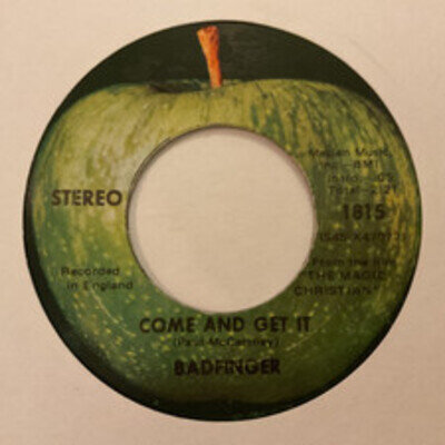 BADFINGER Come & Get It Ex 1970s USA Apple 1815 Rock 7"